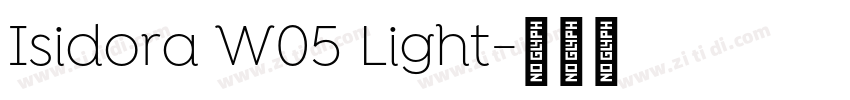 Isidora W05 Light字体转换